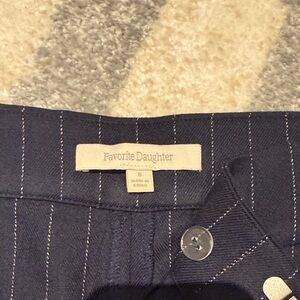 Favorite Daughter Dark Blue Striped Trousers